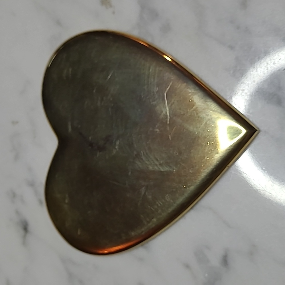 Gold Plated Heart Paper Weight G::48 (111)